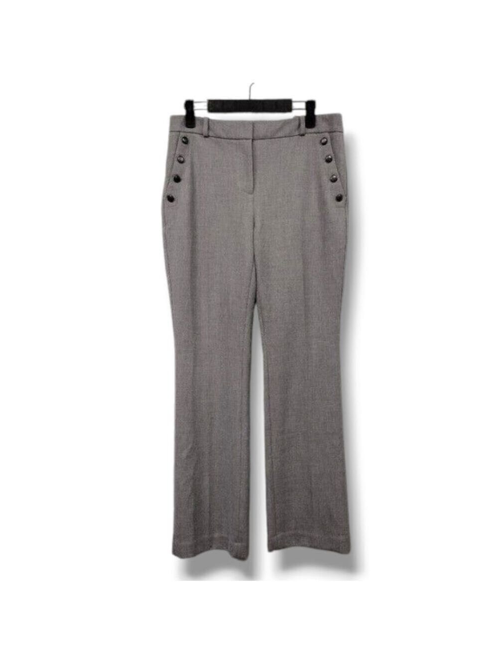 White House Black Market Boot Lined Sailor Pants Gray